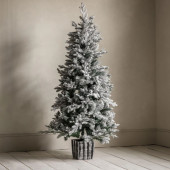 Frosted Artificial Christmas Tree 180cm Snow Effect Pine 